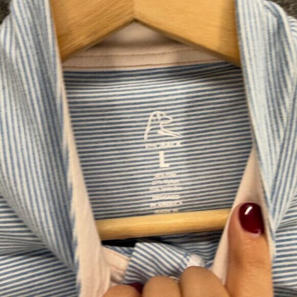 New Phoback Activewear Track Jacket Women L Large Blue Striped Zipper Active - Picture 3 of 6